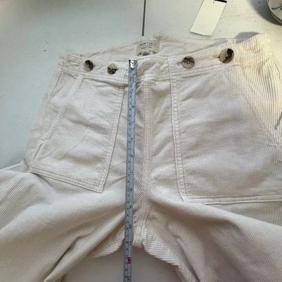 Pilcro Anthropologie The Kit Utility Wide Leg High Rise Corduroy Trousers Sz 30 - Picture 15 of 16